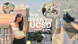 first week at UCSD  winter '24 | beach trips, pilates, classes