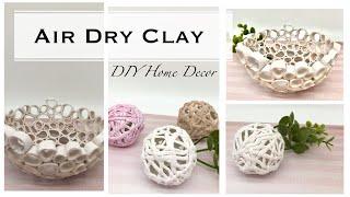 DIY * easy Air DRY Clay projects ideas for Home Decor * Bowl * Balls * Tutorial