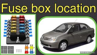 The fuse box location on a 2004 Toyota Echo