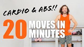 20 Moves in 20 Minutes!! CARDIO & ABS Workout | Joe Wicks Workouts