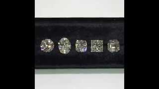 1 carat Round Brilliant, Oval, Cushion, Princess, Asscher cut Diamonds Shape Comparison