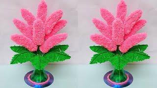 ऊन से गुलदस्ता बनाने का आसान तरीका/DIY Easy Woolen Guldasta Craft/Woolen Tree Craft idea/Wool making