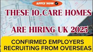 CARE HOMES CURRENTLY RECRUITING WITH FREE VISA SPONSORSHIP