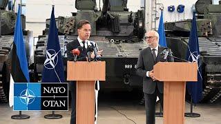 NATO Secretary General with the President of Estonia , Alar Arkis, at Tapa Army Base, 23 OCT 2024