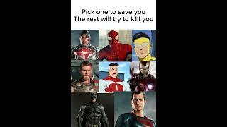 who did you choose #shorts #cyborg #invincible #thor #ironman #spiderman #batman #superman