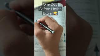 One Day Before  Maths Exam || Hard Working  || #shorts #youtubeshorts #motivation