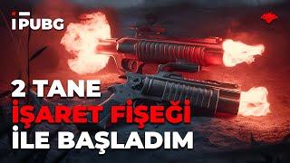 2 İŞARET FİŞEĞİ İLE MAÇA BAŞLADIM! #PUBG #SOLO