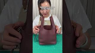 Handmade leather bucket bag, how do you like? #handcrafted #inliorbag  #luxurybags #bagmaking