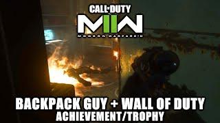 COD Modern Warfare 2 - Backpack Guy & Wall of Duty Achievement/Trophy - Riot Shield and Explosives