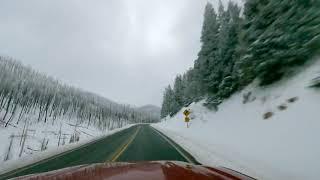 A snowy drive up to Brian Head, UT [ASMR] [3D Audio] [Binaural]