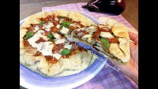 Torta salata di melanzane a crudo, con pasta matta