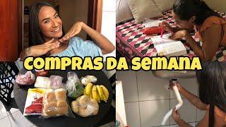 VLOG: Compras p/ uma pessoa | Troquei o sifão da pia | Retoquei a raiz do cabelo‍️‍️