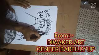 Dashehra festival special Drawing Technic..... By: DIWAKER ARYA, Freelance Artist Bareilly UP