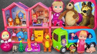 96 Minutes of Satisfying ASMR Unboxing | Adorable Masha and The Bear Beautiful Doll House Playset 