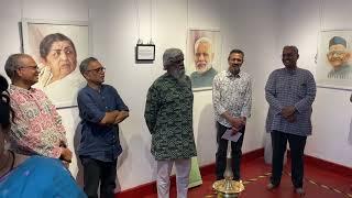 Inauguration of "Living with Lines" - Solo show of Ballpoint Pen Drawings by Shirish Deshpande