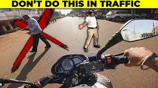 How to ride a bike in traffic (FOR BEGINNERS) - Bajaj Ns 200