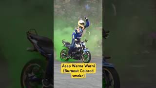 Color Changing Tire Smoke for Fun  #burnout #smoke #bike #tyre #stunts #cool #tire #stuntbike