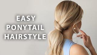 How To: Easy Ponytail Hairstyle ️ Wedding, Bridal & Prom Hair for Medium & Long Hair