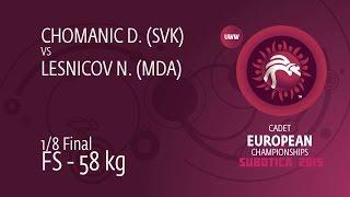 1/8 FS - 58 kg: N. LESNICOV (MDA) df. D. CHOMANIC (SVK) by TF, 10-0