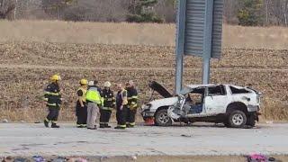 Sheboygan crash closes I-43 NB at Highway 23, 3 people hurt | FOX6 News Milwaukee