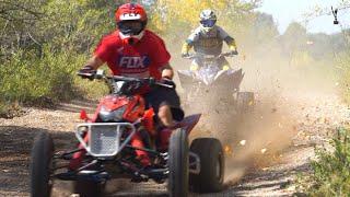 Chasing the TRX520 on my YFZ450R!