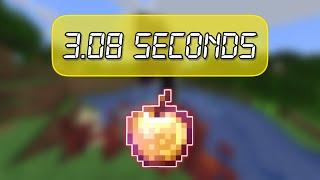 Minecraft Speedrun: Enchanted Golden Apple in 3.08 Seconds (RSG World Record?)