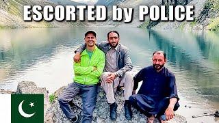 ESCORTED by KPK POLICE to KANDOL LAKE  American in Pakistan Motorcycle Travel Vlog E09