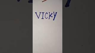 Vicky name logo ️ comment your name's #namelogo #viral #shorts #art