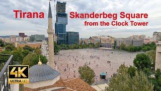 Central Tirana and Skanderbeg Square Albania from the Clock Tower Incredible aerial view of the city