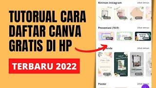 TERBARU‼️Cara Daftar Canva Gratis 2022 | Tutorial Canva Pemula