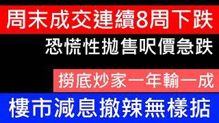 馬鞍山新港城3房戶年半跌價10% 撈底炒家一年輸1球! 周末成交連續8星期下跌 12月呎價急跌! 12月出現恐慌性拋售 長年期投資家劈價加入戰團! 預計2025隨時跌得多過今年1成!! 樓市真係要跌多