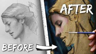 Every Way to Transfer a Drawing on a Canvas for Painting (7 Ways) - Oil Painting For Beginners