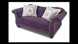 Furniture of America Ivorah Glamorous Love Seat, Purple