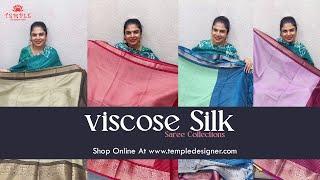 Viscose Silk Saree Collections | templedesigner.com |  +91 9840306334 |#saree #silk #needlenthread