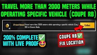 TRAVEL MORE THAN 2000 METERS WHILE OPERATING A SPECIFIC VEHICLE (COUPE RB) IN CLASSIC MODE