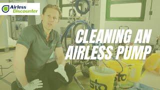 Cleaning and rinsing an airless pump