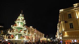 Walking through the Christmas market in Tbilisi Georgia 2024