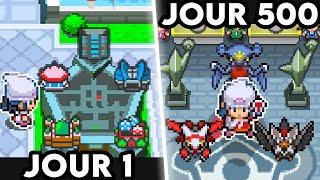 Je suis resté 500 JOURS dans la ZONE DE COMBAT de POKEMON PLATINE ! (Voici ce qu'il s'est passé)