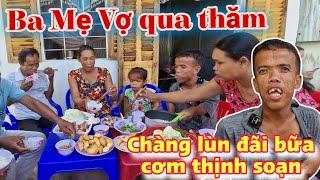 Chàng Lùn vui mừng khi được Ba Mẹ Vợ qua thăm. Đãi Ba Mẹ Vợ món đặc biệt