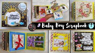 Baby Boy Scrapbook.Baby Boy Album. Handmade Albums. Birthday Gifts for Baby Boy.Gifts for Birthday