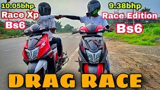 TVS Ntorq 125 Race XP Bs6 Vs 125  Race Edition Bs6 || DRAG RACE||