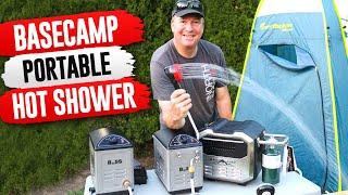 Mr Heater Portable Hot Shower System Comparison.  ALL 3 BASECAMP SHOWERS!!