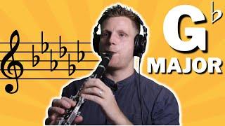 How to PLAY Gb (G Flat) Major SCALE • on CLARINET