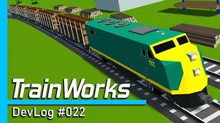 TrainWorks | Career Mode: Transporting Logs To Sawmill | DevLog 022 #trains #freighttrain #DDA40X