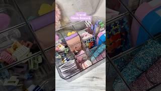 travel minis restock #asmr #asmrrestock #satisfying #aesthetic #minis #travelminis #whatsinmybag