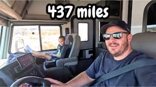 Ride With Us in Class A Motorhome RV Road Trip | California to Arizona | Long Day Driving