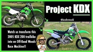 KDX Project - 2005 Kawasaki KDX 200 Complete Rebuild Woods Weapon - Bike Build - Project 2 Stroke