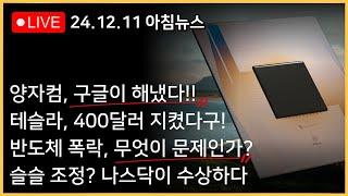 구글, 양자코인 탑승!ㅣ테슬라, 400불 지켜냈다구!!ㅣ반도체 폭락, 코스피 괜찮아...?