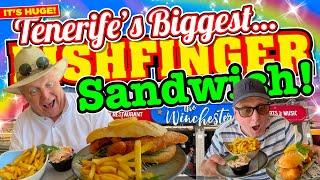 Tenerife's BIGGEST FISHFINGER SANDWICH at The Winchester.