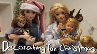 Barbie - Decorating my Barbie Dollhouse for Christmas Easy and cute |Barbie Aesthetic Ken role play